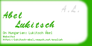 abel lukitsch business card